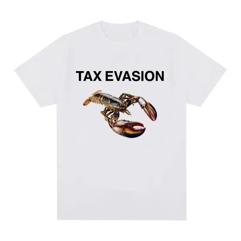 Fun Tax Evasion Lobster Meme Pattern T-shirt Women's Fashion Retro Summer High Quality Tshirt Casual Street T-shirt Tops