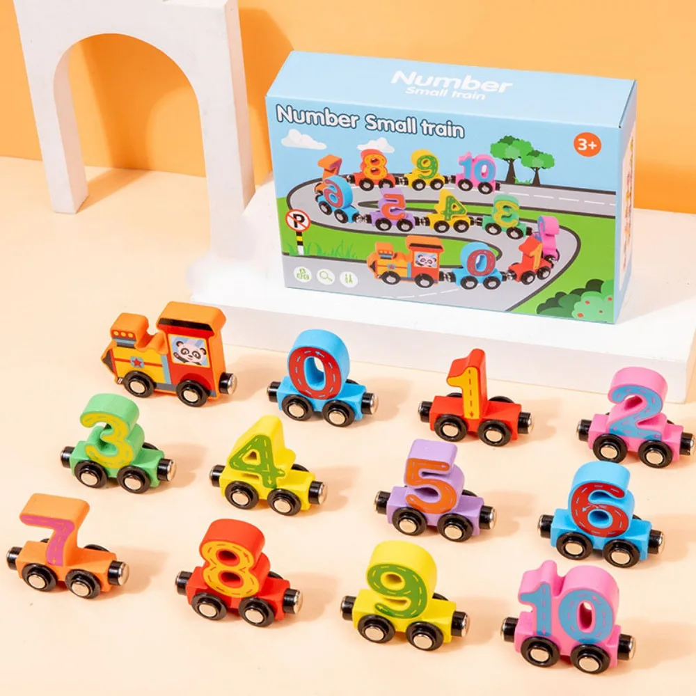 

Number/Animal Magnetic Wooden Train Toys Educational Mathematical Operation Exercises Montessori Number Train Set