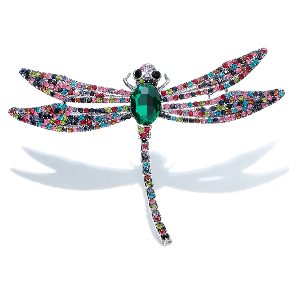 CINDY XIANG 3.0inch*4.7inch Size Very Big Size Dragonfly Brooch Winter Vintage Fashion Insect Pin 2 Colors Available