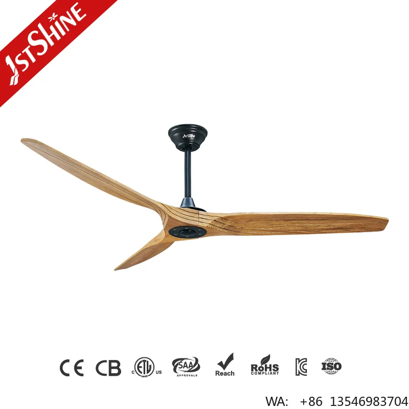 1stshine Solid Wood 2026 Graceful Voice Control Heavy Duty Eco Friendly Timer Function Professional Grade TUYA Wifi Ceiling Fan