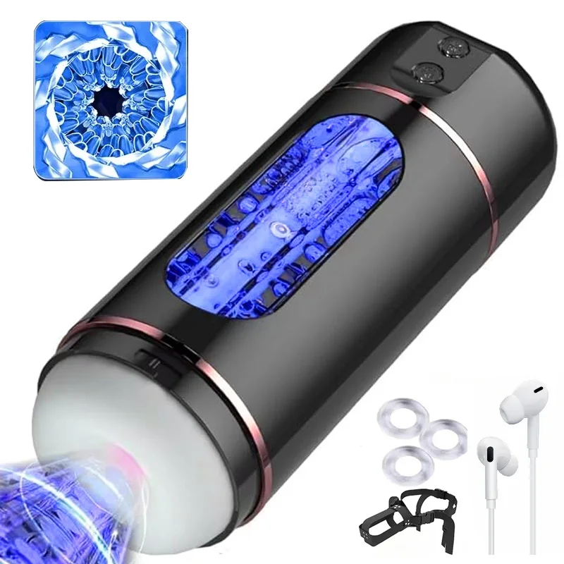Automatic Male Vibration Masturbator Cup Pocket Pussy Vagina Penis Oral Blowjob  Adult Sex Toys For Men Masturbate Supplies 18+