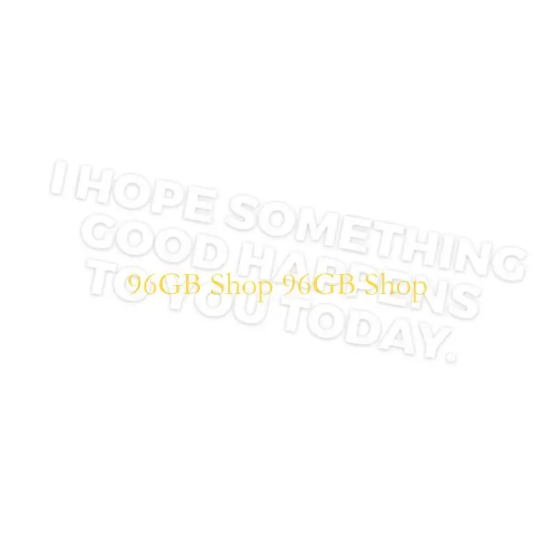 

96GB Easy Apply Motivational Vehicle Decal Waterproof Sunproof Car Exterior Decal for Car Motorcycle Truck Exterior Decors