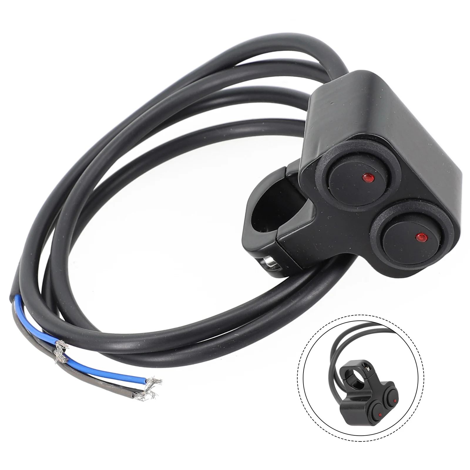 

Performance Tested Motorcycle ATV Light Bar Switch Handlebar Double Control Button Switch Reliable Connector Harness