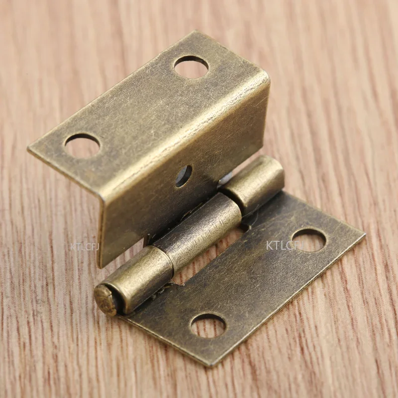 1Pc Silver 44mm Cabinet Door Luggage Furniture Decoration Hinge Jewelry Wooden Box Suitcase Vintage 6 Holes Three-Folding Hinges