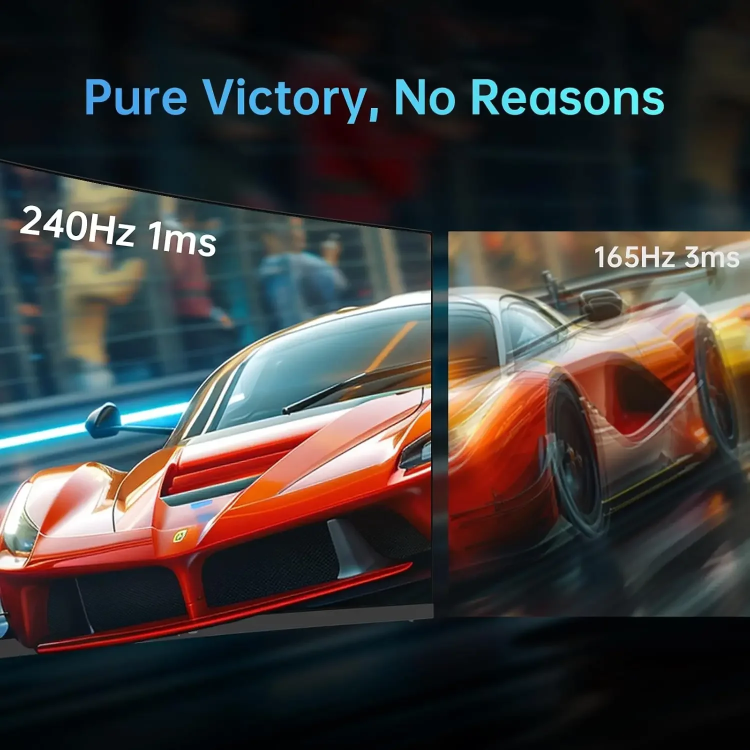 شاشة ألعاب منحنية 32 بوصة 240 هرتز 1500R 1080P 125% sRGB 1 مللي ثانية، Freesync/G-sync HDR10، منافذ HDMI/DP/USB VESA