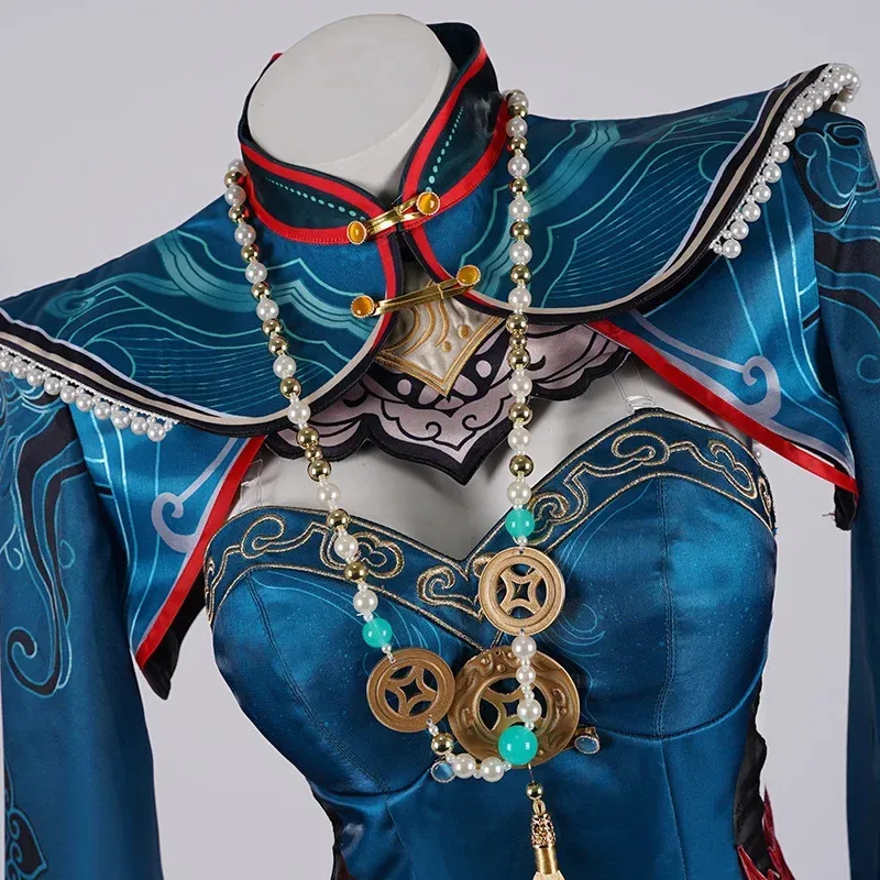 Игра Naraka: Bladepoint Tessa, карнавальный костюм, чернильный прогулочный маленький зомби, платье Cheongsam, женский сексуальный карнавальный костюм на Хэллоуин;2,