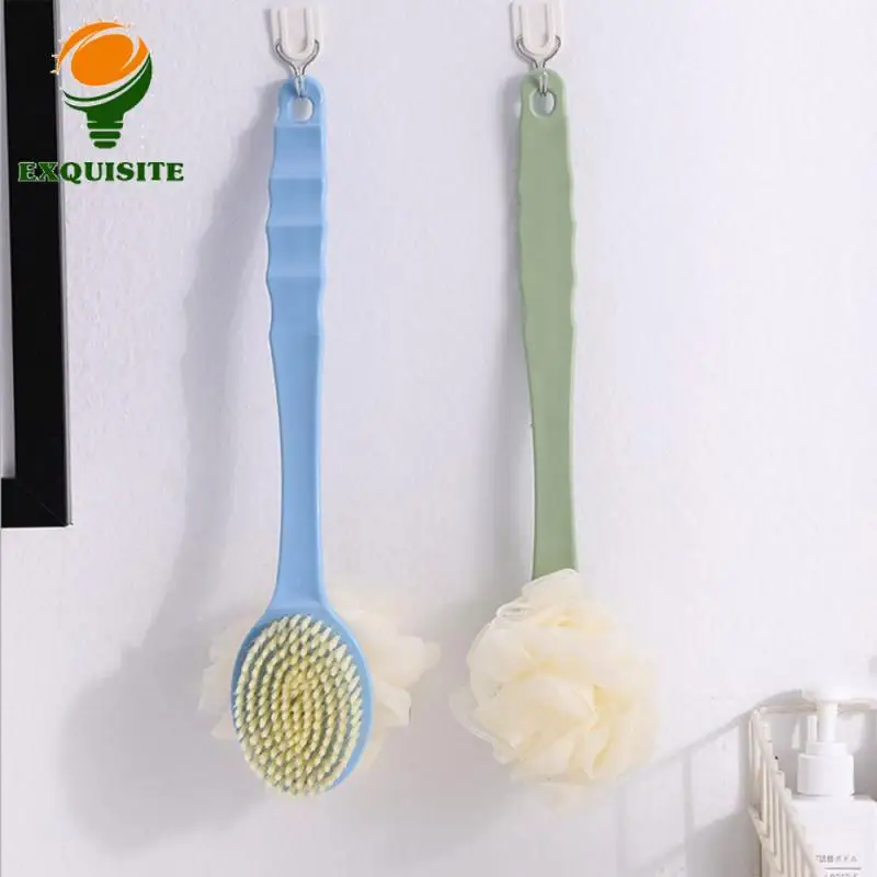 Long Handle Brush Soft Fur Back Scrubber Long Handle Durable Self-care Reviving Scrub Brush Long Handle Back Scrubber Bath Brush