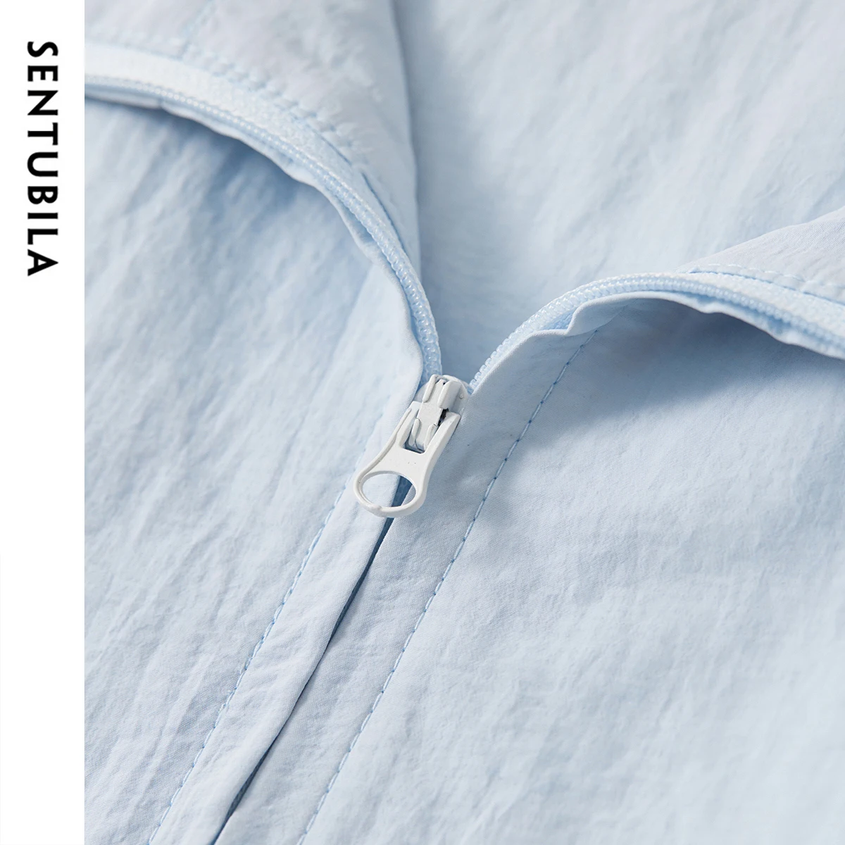 SENTUBILA Women Coat Autumn 2025 Sports Leisure Sunscreen Clothing Comfortable Outdoor UV Protection Coat 151R58940