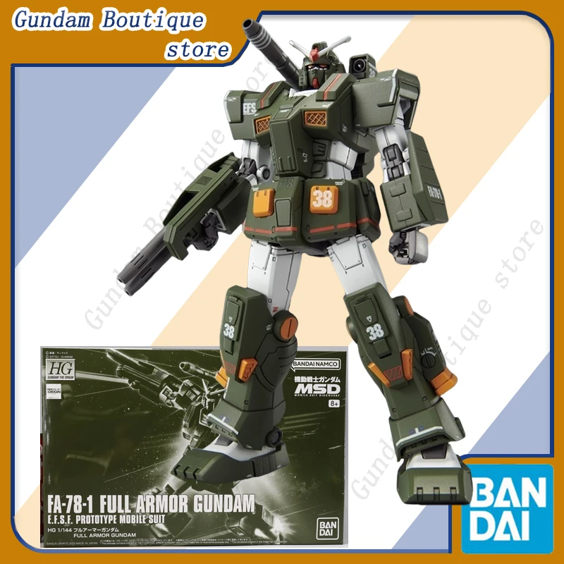 Bandai Genuine HGGTO FA-78-1 FULL ARMOR Gundam Anime Action Figure Robot Collectible Assembly Model Toys Ornaments Gift Children