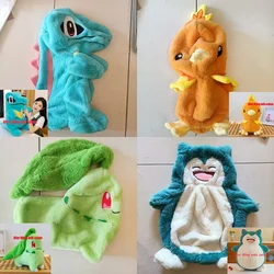 80/100cm Pokemon Snorlax Totodile Holster Plush Toys Not Stuffed Plush Cartoon Chikorita Torchic Plushes Doll Semi-finished Toys