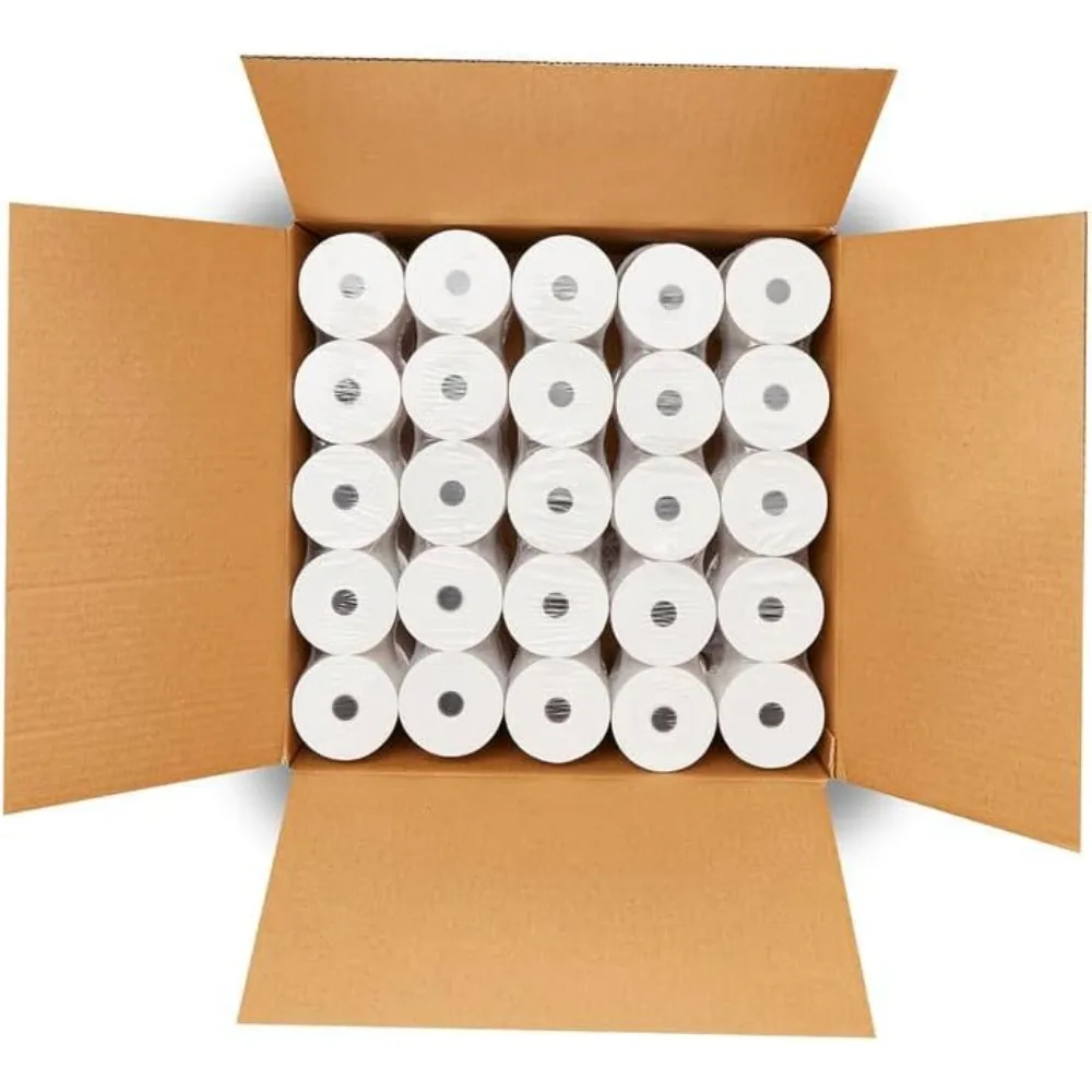 3" x 165ft cash register paper rolls, 50 rolls/carton