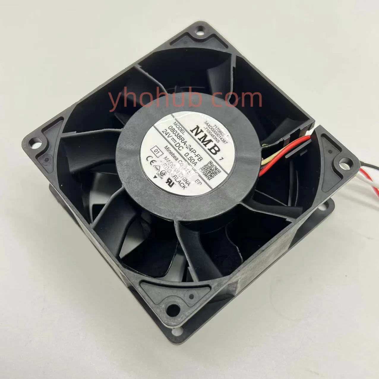 NMB-MAT 08038RA-24P-FB 01 DC 24V 0.5A 80x80x38mm 3-Wire Server Cooling Fan