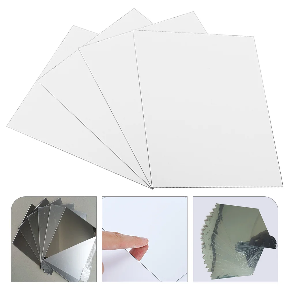 

4Pcs Acrylic Mirror Sheets Self Adhesive Frameless Wall Tiles Small Mirror for Home Hotel Bedroom Decor Mirrors for Wall
