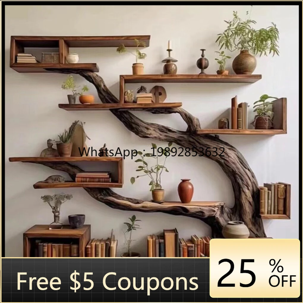 LYY Camphor Wood Solid Wood Bogu Rack Tea Display Cabinet Storage Natural Wood Multi-Commodity Rack Storage Rack