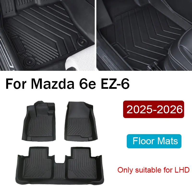 KodoLab For Mazda 6e EZ-6 2025-2026 LHD Car TPE Floor Mats Waterproof Carpets Anti-scratch Protect Auto Interior  Accessories