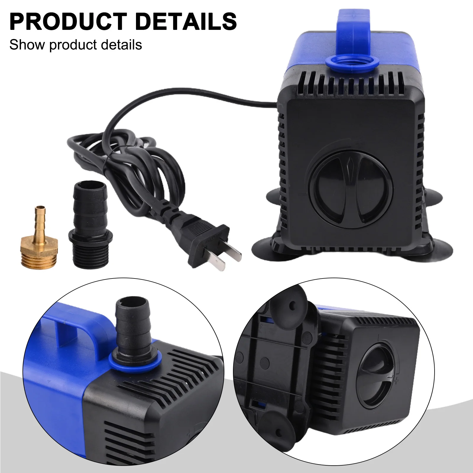 220V Submersible Cooling Water Pump for CNC Spindle Motor 80W Power 3 5M Pump Head Suitable for 0 8/1 5/2 2kW Spindle Motors