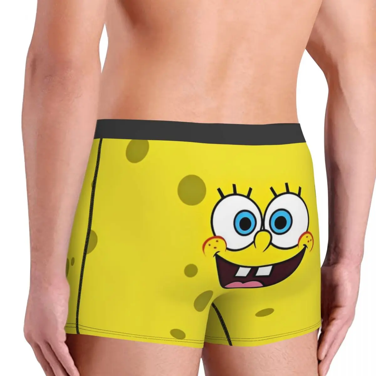 SpongeBobed Anime Cartoon Men Boxers Shorts Soft Underwear Underpants