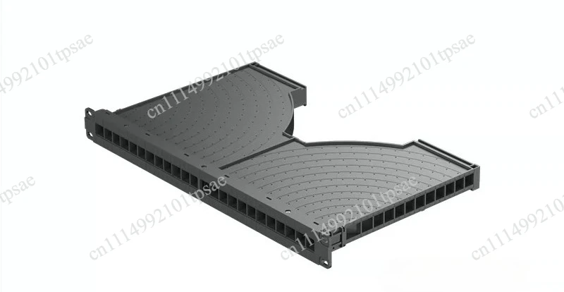 24-Port 1U Metal Cable Management Panel, Rack Mount Side Channel Wire Organizer for Network Switch Server