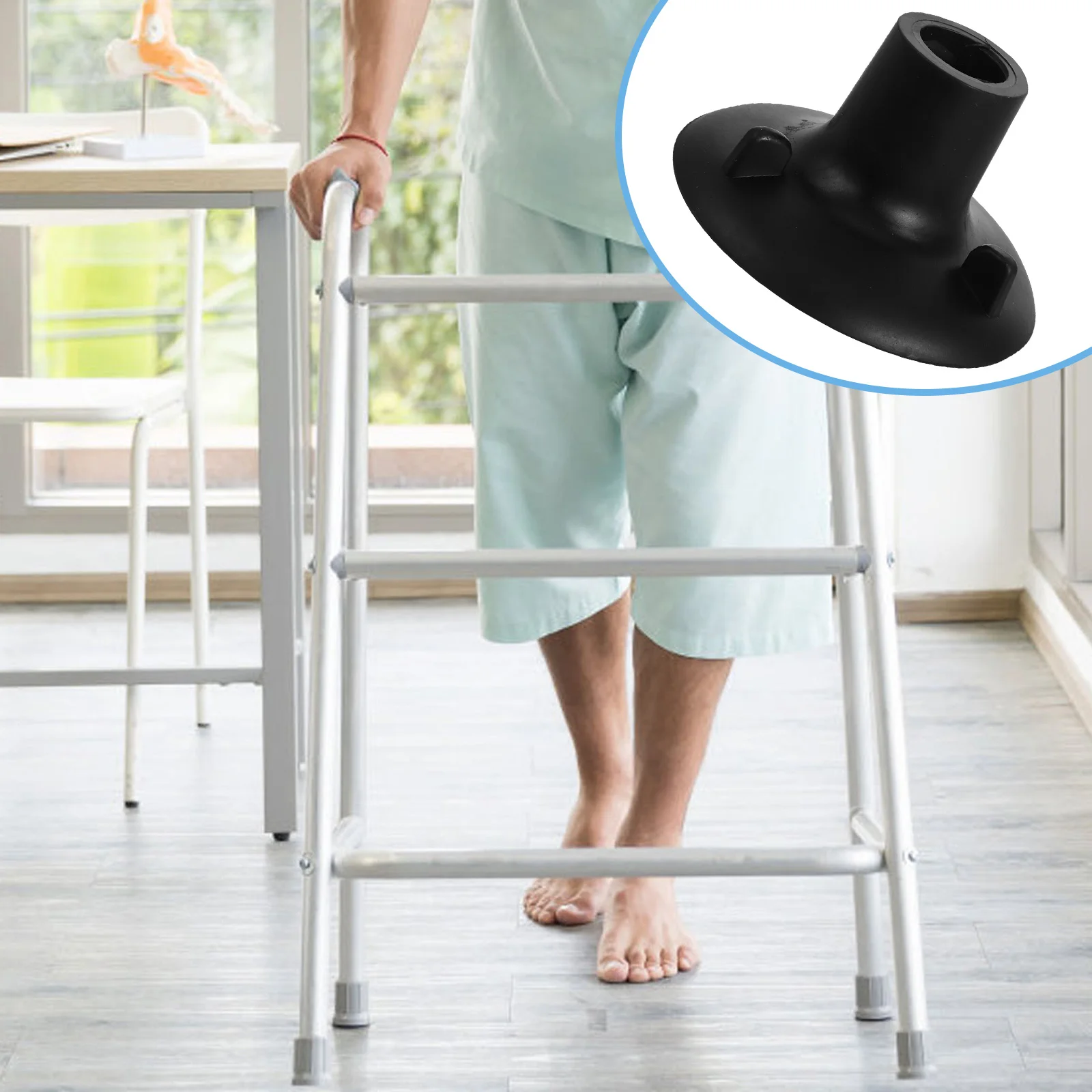 

4 Pcs Anti-slip Foot Covers for Commode Chairs Non from Adults Pad Feet Protectors Leg Floors Elder