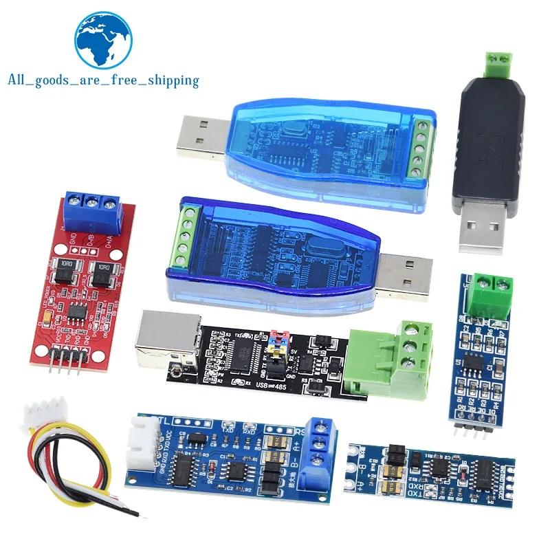 TZT TTL Turn To RS485 Module Hardware Automatic Flow Control Module Serial UART Level Mutual Conversion Power Supply Module