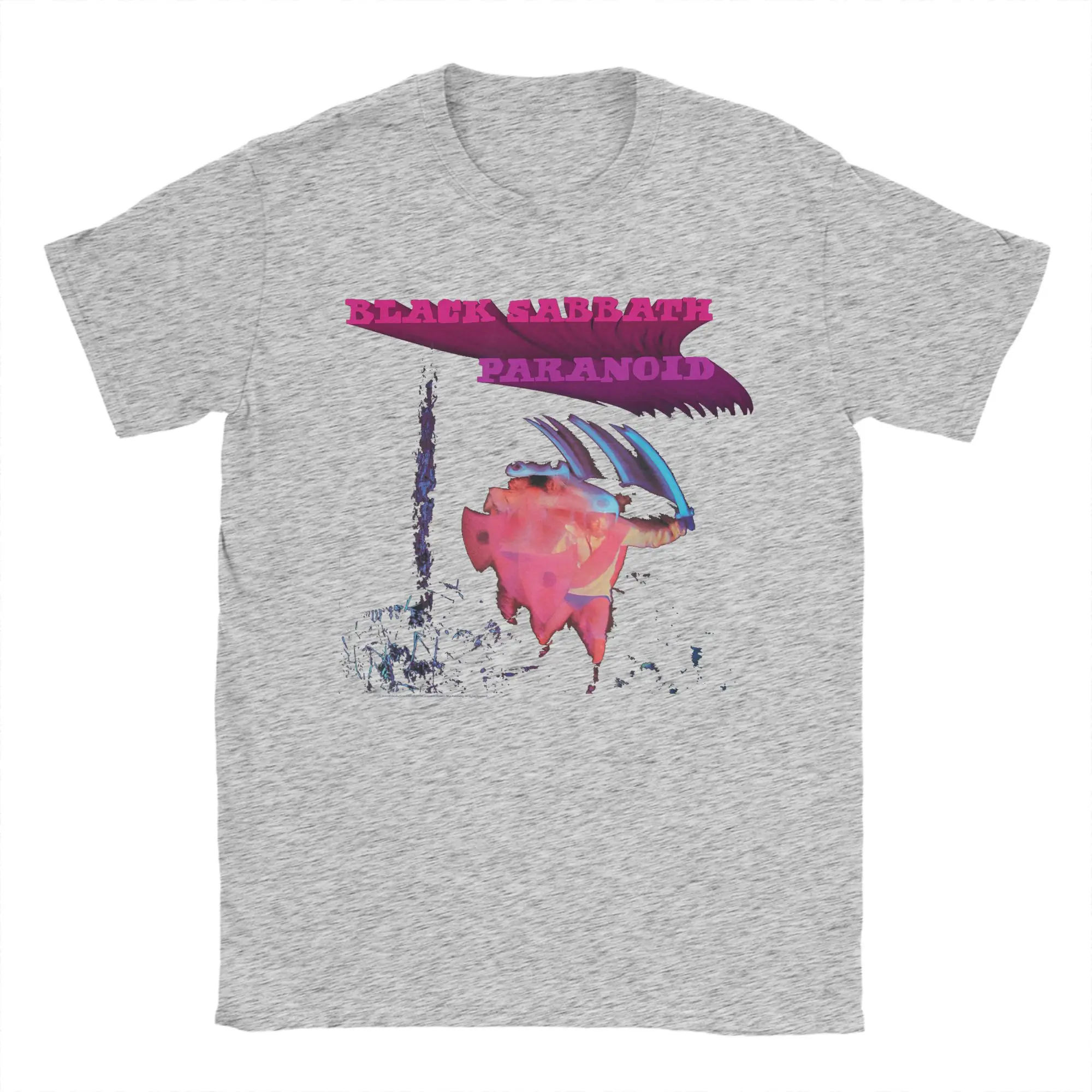 Black Sabbath Paranoid Motion Trails T-Shirts Men Novelty 100 