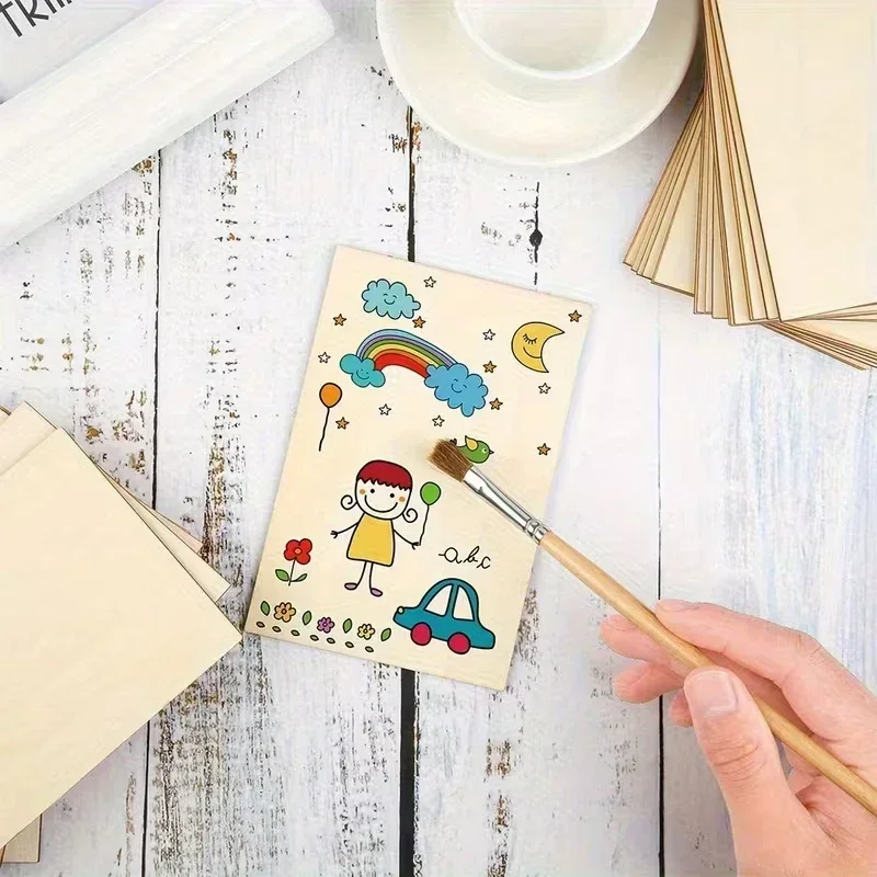 15pcs 2026 New Model Advanced Balsa Wood Sheets Lightweight Unfinished Thin Wooden Boards for DIY Crafts & Cutting Projects