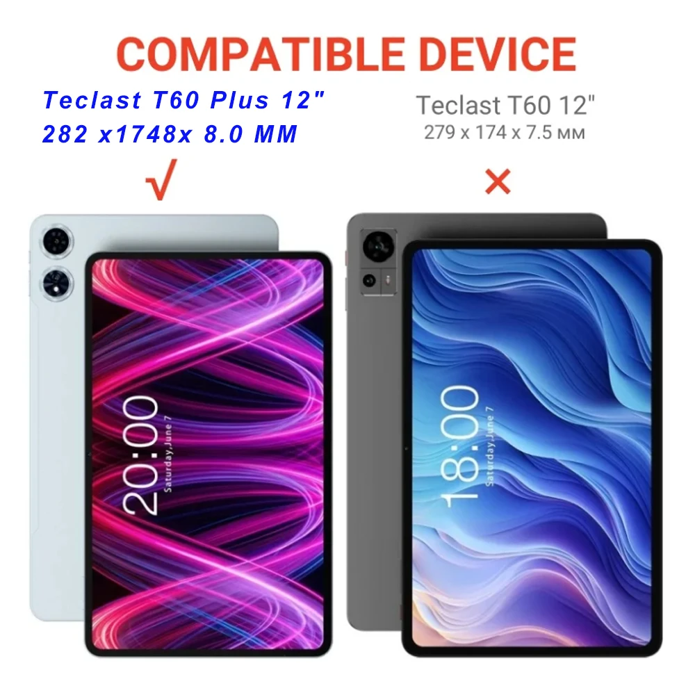 磁気カバー Teclast T60 Plus (2024) 12 インチスマートタブレット