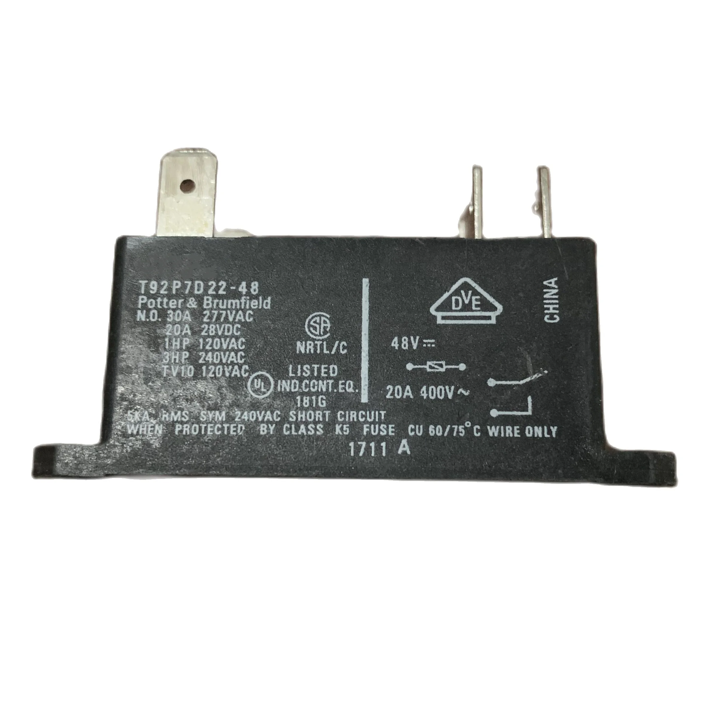 

T92P7D22-48 T92S7D22-48 Реле питания 48VDC, 6 контактов, 30A, 12VDC, 2 шт.