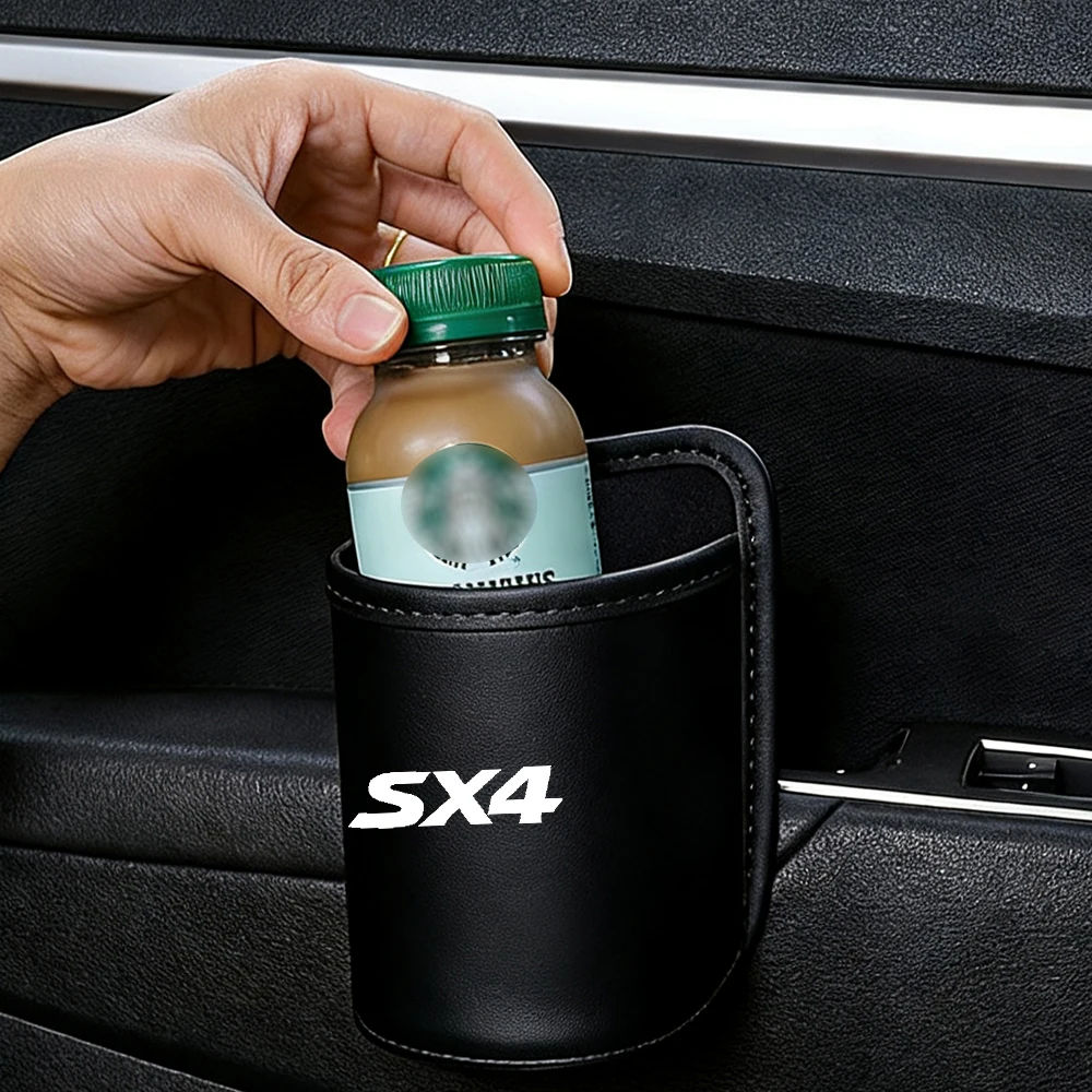 

Multi-functional Car Trash Can Door Storage Box Foldable Seat Back Hanging Case For Suzuki SX4 Car Interior Accessories