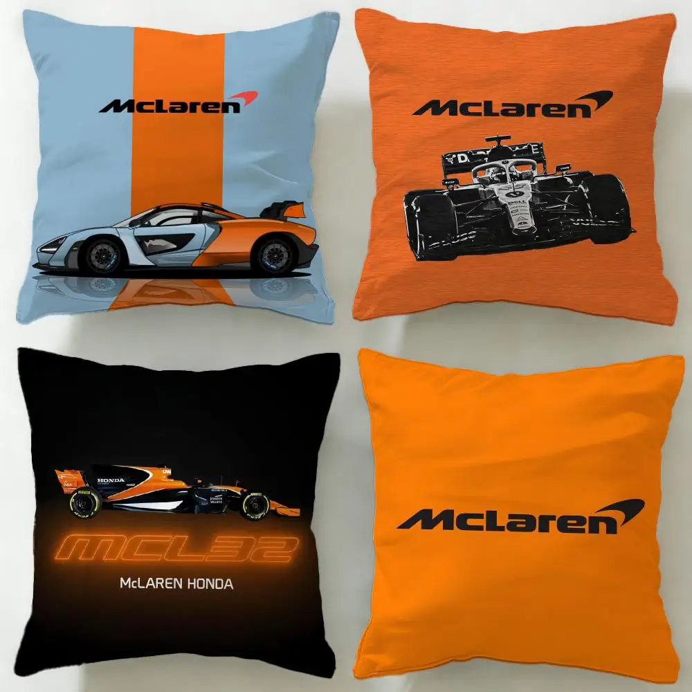 classic car brand McLaren Cushion Cover Soft & Easy-Wash Pillow Case – Versatile for Couch, Bed, Travel and Office