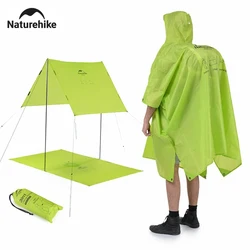 Naturehike Outdoor Rain Poncho Mountaineering Hiking Raincoat Full Body 3-in-1 Canopy Cycling Travel Portable Backpack Rainproof