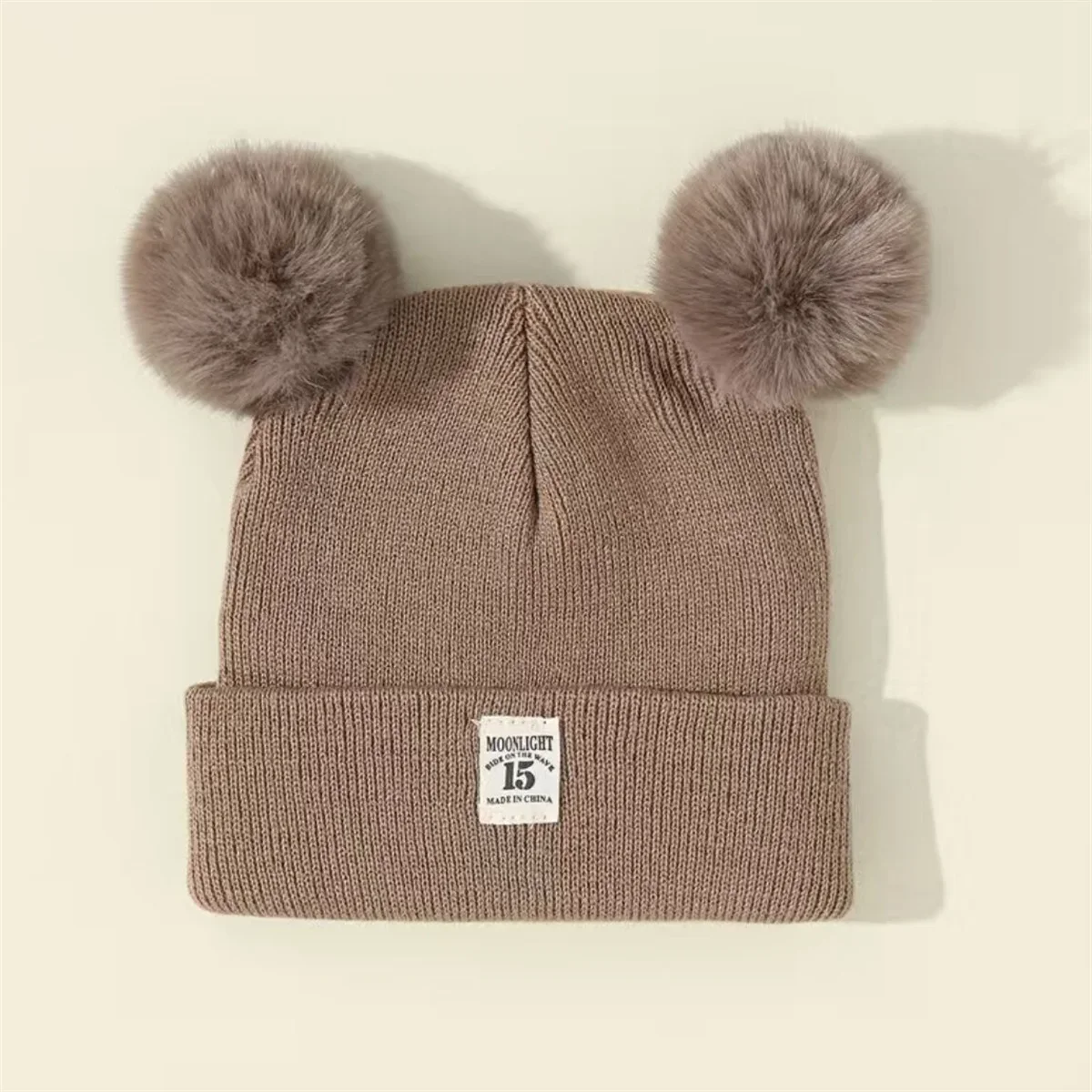 Autumn Winter Baby Warm Knitted Hats With Kids Knit Beanie Hat Solid Color Children Hat For Boys Girls Accessories image 5