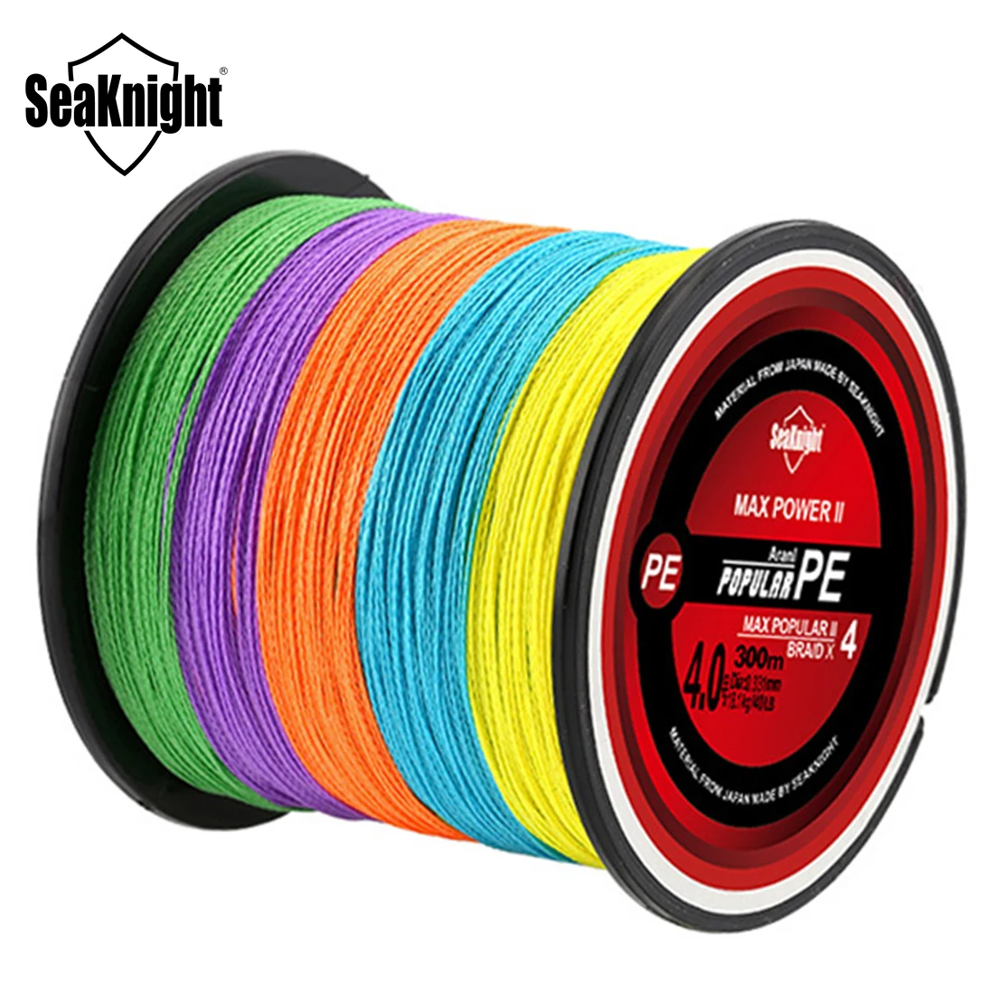 SeaKnight Brand TP Series 300M Fishing Line Braided 4 Strands, 4X Multifilament PE Line 8lb 10lb 15lb 20lb 25lb 30lb 40lb 80lb