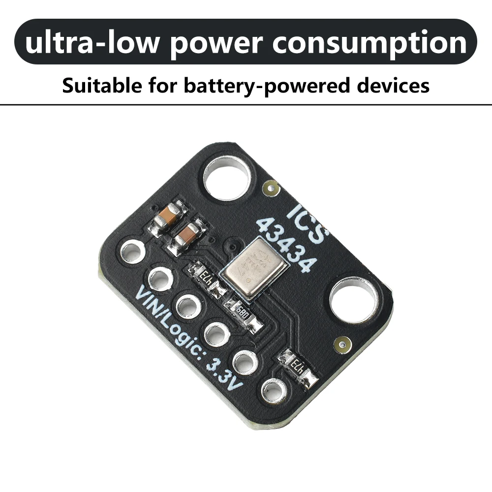 DC 1.5V-3.6V ICS-43434 I2S MEMS Microphone Module Low-Power Low-Pass Filter Module Compatible With Multiple MCU