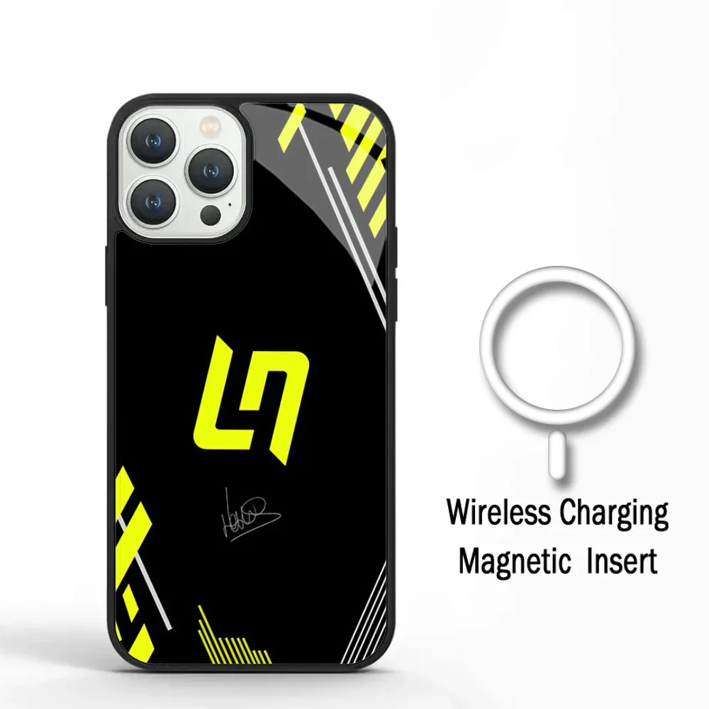 Cool F1 Formula Lando Norris 4 Phone Case For IPhone 11 12 13 14 15 Plus Pro Max Mirror Acrylic For Magsafe Wireless Charging