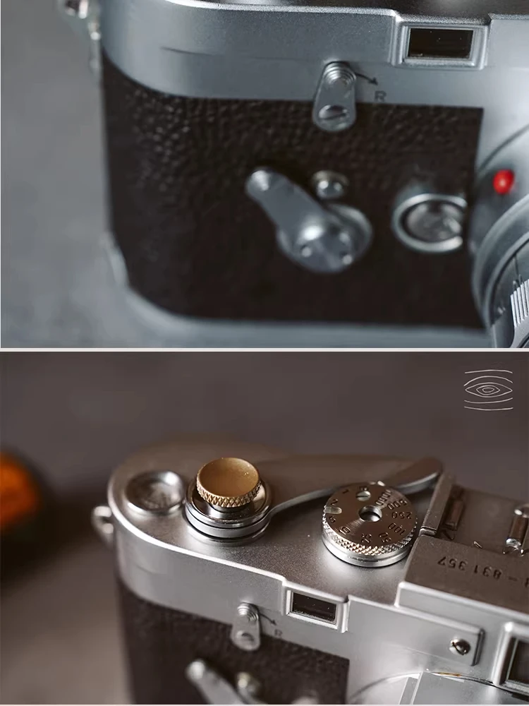 Metall-Kamera-Auslöseknopf, kompatibel mit Fujifilm XT30II XT10 20 XT4 XT3 2 XPRO2 1 Leica M9 RX1RII DFM Gewindespulenauslöser – Detail 4