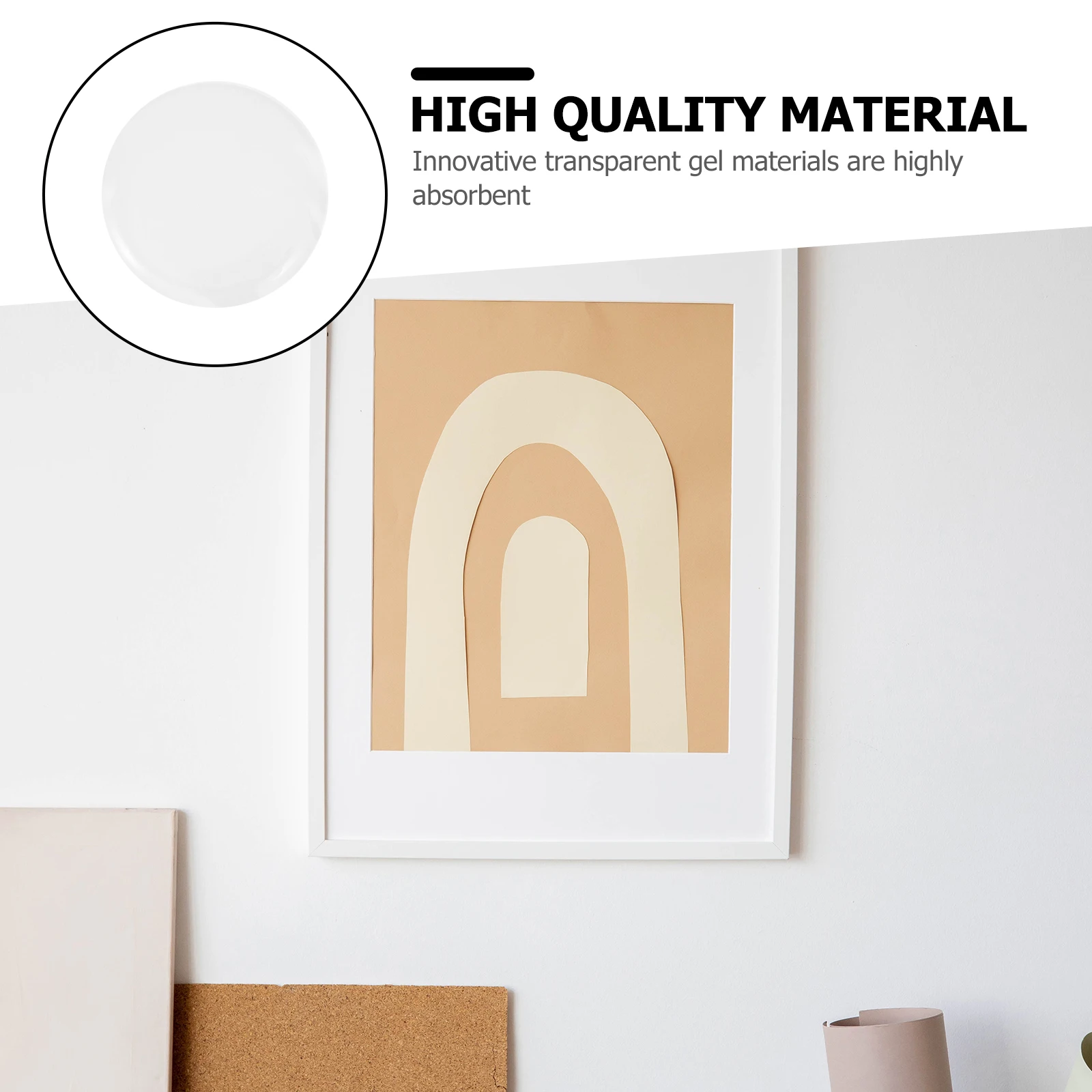 30Pcs Transparent Putty Stickers Round Gel Poster Mounts for Walls Noise Reducing Wall Protector Soft Strong No Residue Silica