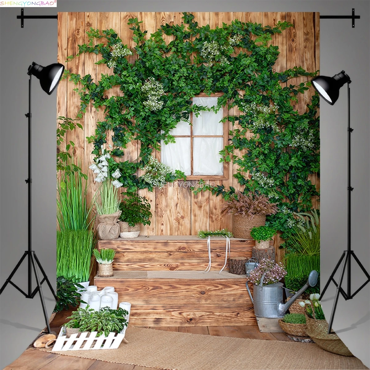 

Spring Easter Egg Butterfly Birthday Party Background Bunny Floral Garden Rabbit Kids Baby Shower Photography Backdrops ES-14