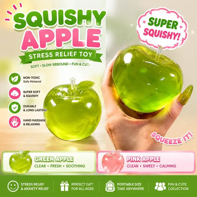 Transparent Soft Stress Reliever Toy Full Rebound Squeeze Fidget Toy for Office Home Relaxation