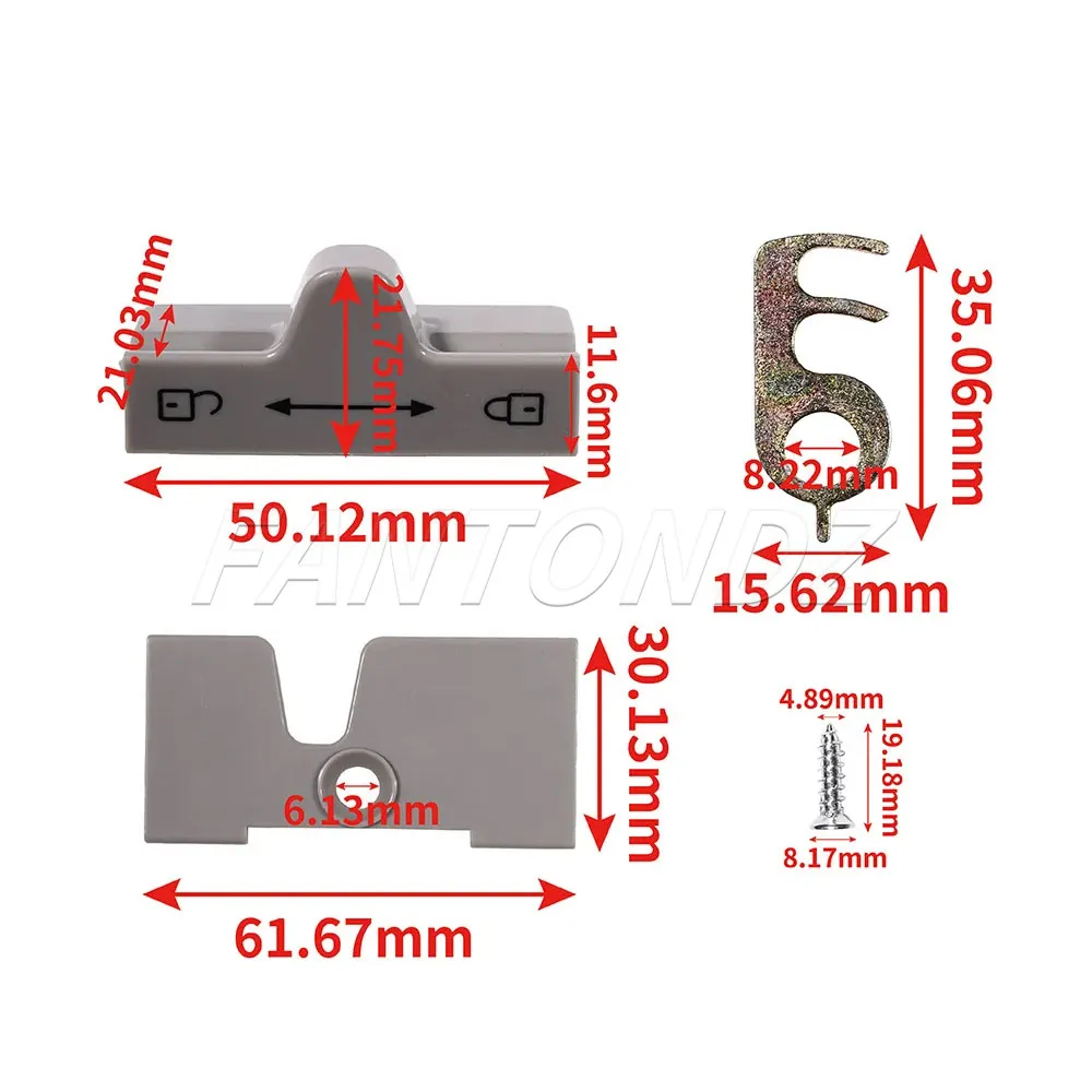 2412757300 For Dometic / Electrolux Fridge Lock Door Catch Camper Caravan Motorhome Door Lock Travel Catch Slider Kit