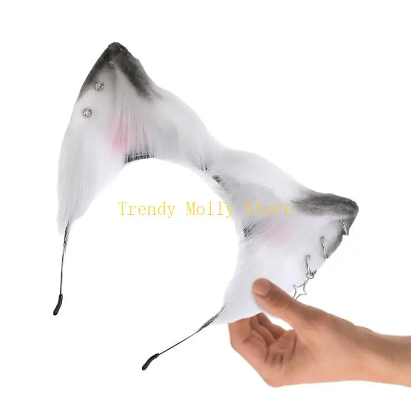 N5kb anime anime artesanal props gato orelhas halloween festo role bandeira na cabeça