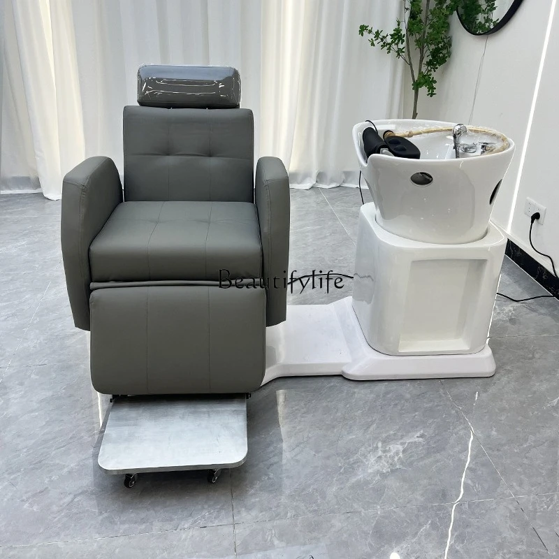 

88.-Multifunctional electric lifting shampoo bed High-end washing and care integrated hair care hair treatment bed can be rotate