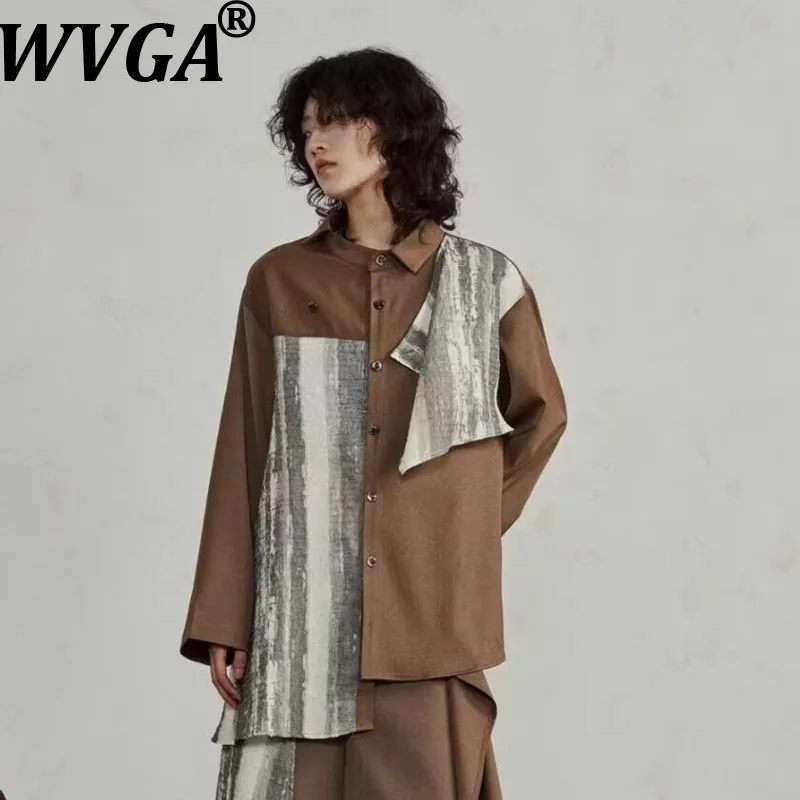 

WVGA Spring Autumn New Man Japanese Style Trendy Long Sleeve Shirts High End Irregular Tops Niche Chic Casual Skirt Pants W21537