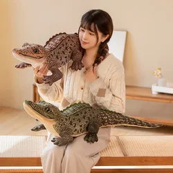 Simulated Crocodile Plush Toys Stuffed Soft Lifelike Animal Dolls Creative Birthday Gift For Children Boy Home Decoration