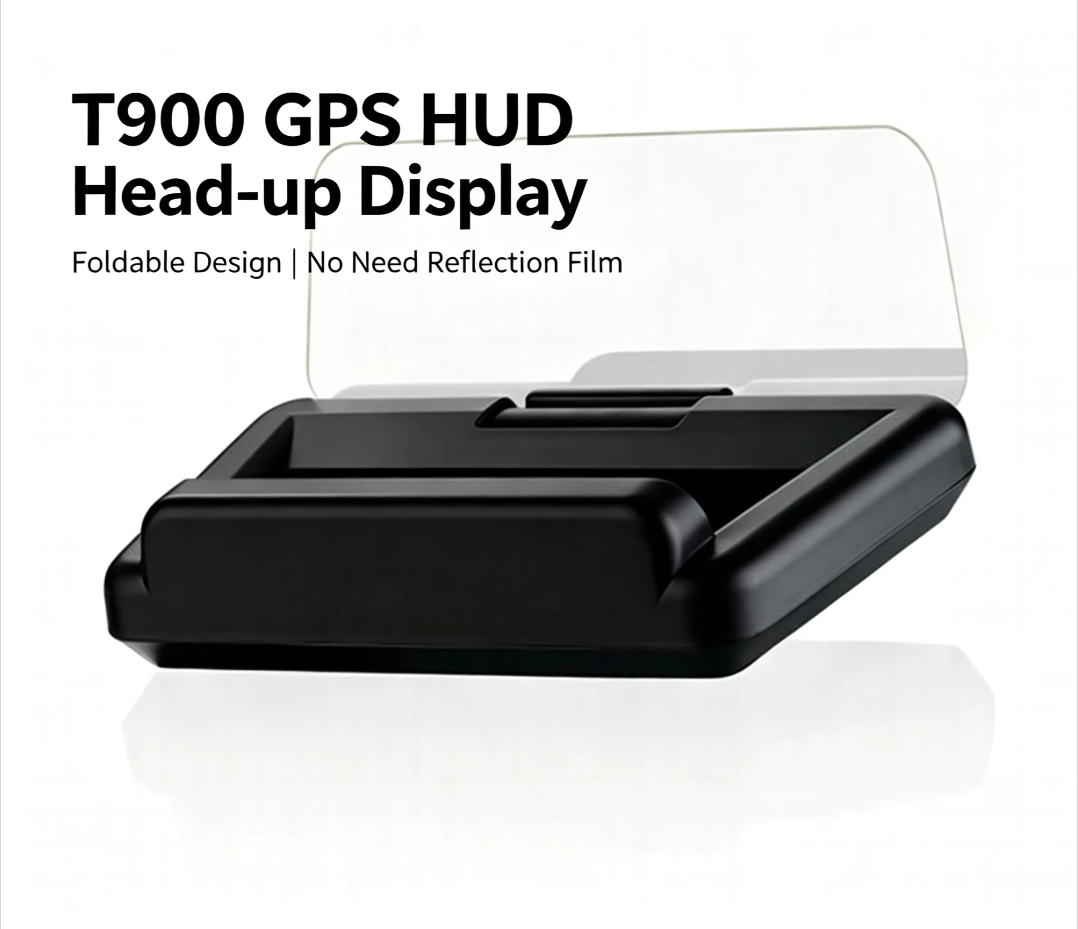 1Pcs 135×68×30mm Foldable GPS T900 HUD Head‑Up Display FIT FOR All Universal Vehicle Models