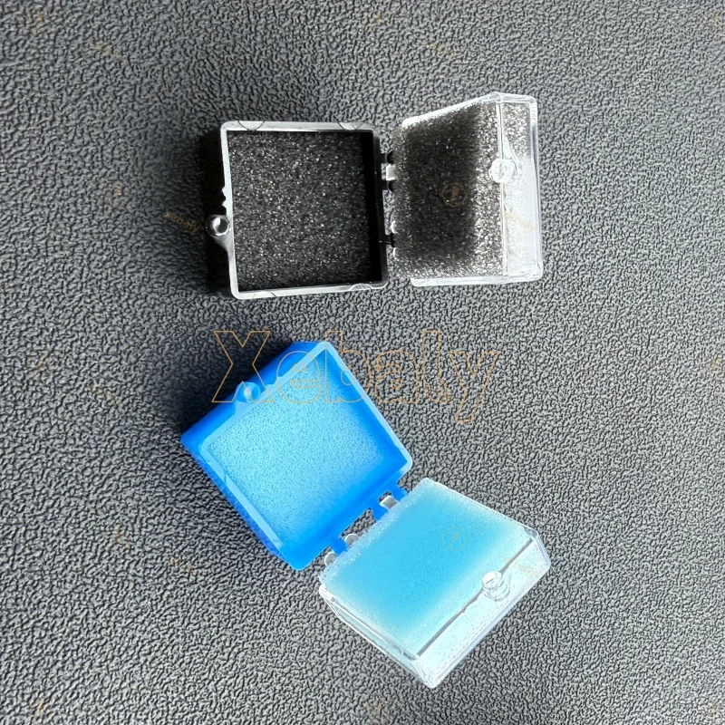 100PCS Dental Implant Storage Box With Sponge Denture Plastic Tooth Box Blue Black White Dentistry Tool Laboratory