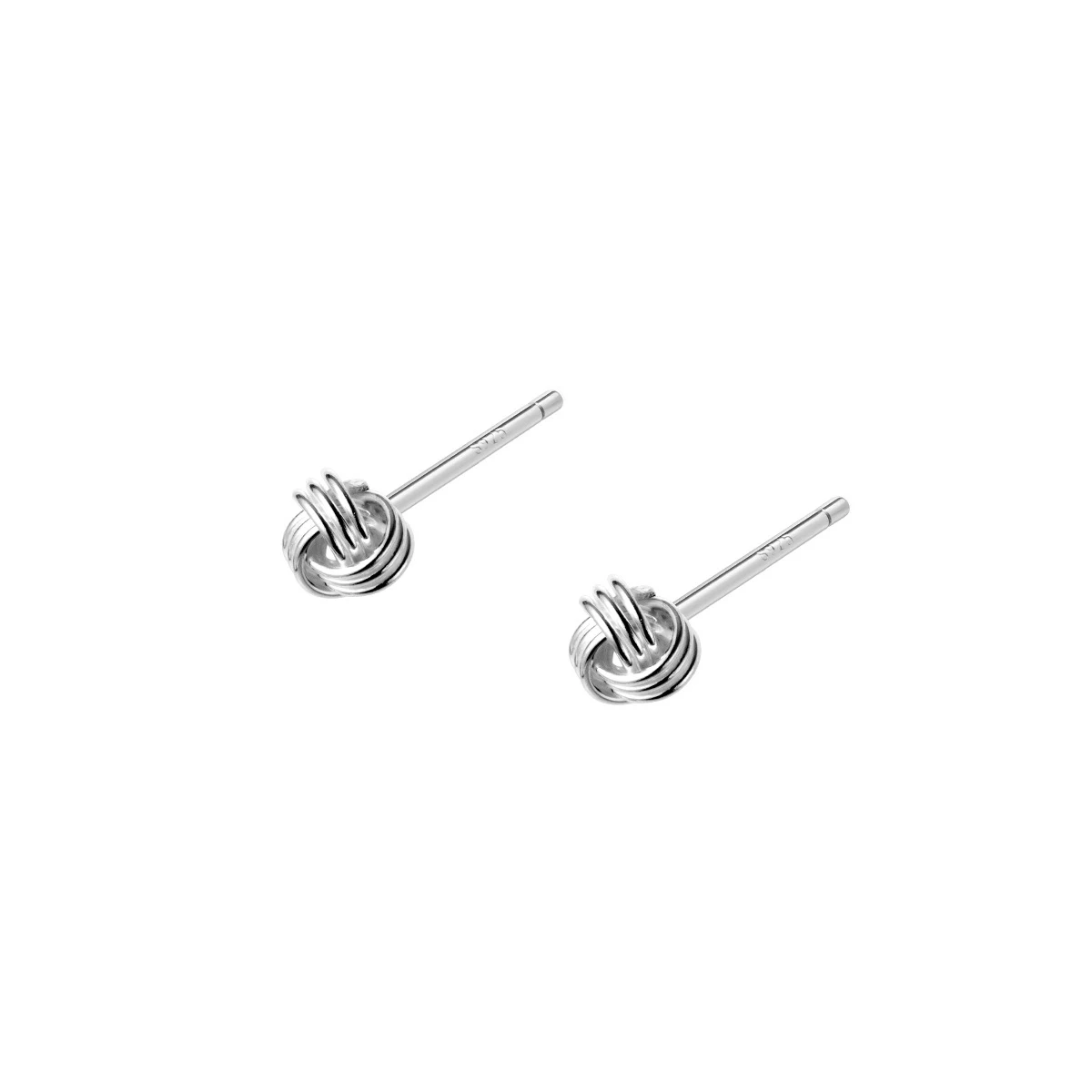 Modian New Arrival Lovely Knotted Stud Earrings for Women Sterling Silver 925 Anti-Allergy Four Size Ear Pin Fine Jewelry Gift