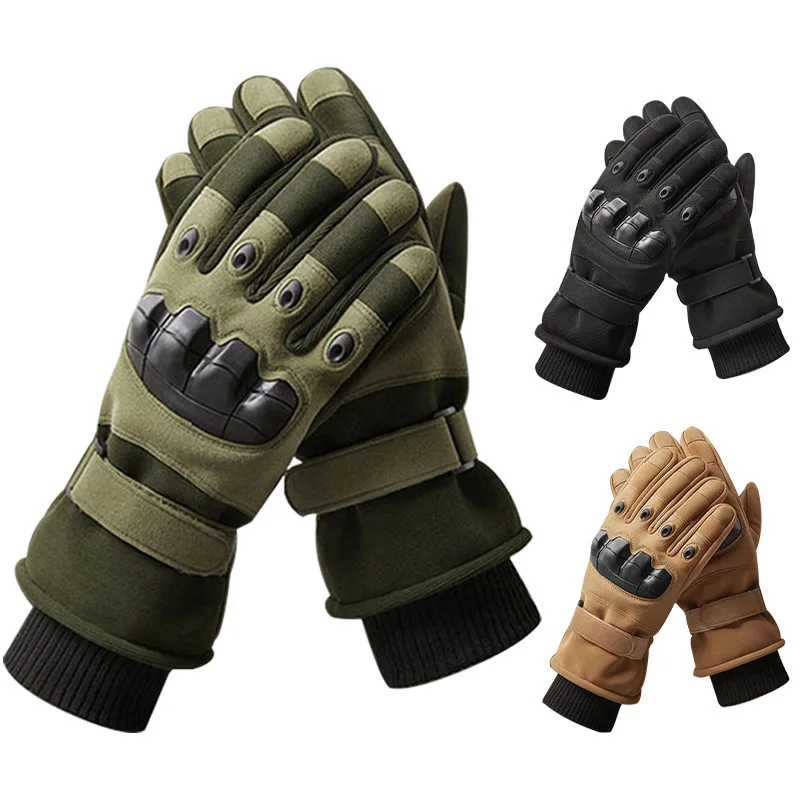 Winter Warm Tactical Gloves with Velvet and Thickening To Prevent Cold and Fall Men's and Women's Gloves for Ski Motorcycle Bike