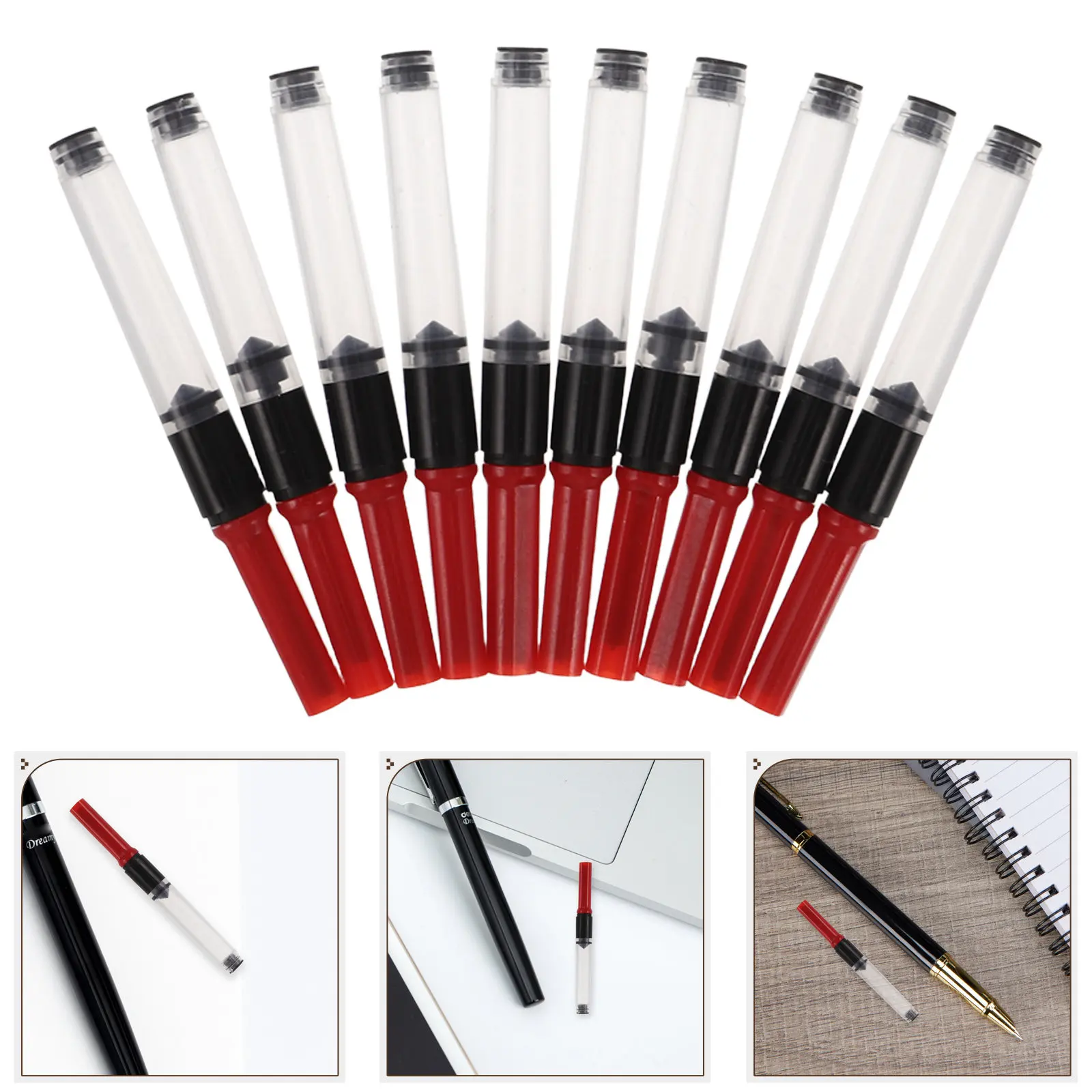 

100Pcs Ink Absorber Fountain Pen Converter Spring Filler Needle Applicator Precise Ink Refill Tool for Writing Pens Office Home