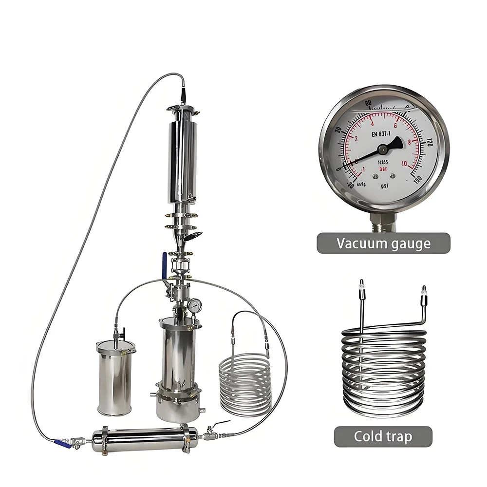 ZOIBKD 2LB Laboratory Equipment 1LB Pressure Extraction Kit 304 Stainless Steel Material Household Extractor